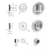 KIT TONDO IN ZAMA PER PORTE SCORREVOLI CROMOSATINATO