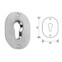 BOCCHETTA FORO CILINDRO CON INCAVO 64x78MM ORO
