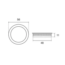 MANIGLIA TONDA SENZA FORO Ø48MM