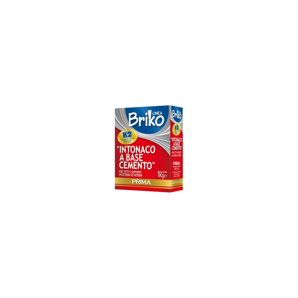 INTONACO A BASE CEMENTO "BRIKO K2" PER ESTERNI 1KG