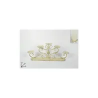 CANDELIERE IN FERRO 5FORI BEIGE