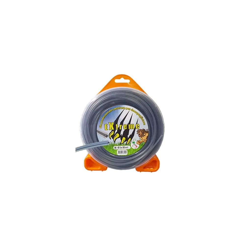 FILO PER DECESPUGLIATORE PROFESSIONALE CO-ESTRUSO QUADRO MM 3,0X55 MT FILO PER DECESPUGLIATORE PROFESSIONALE CO-ESTRUSO QUADRO MM 3,0X55 MT