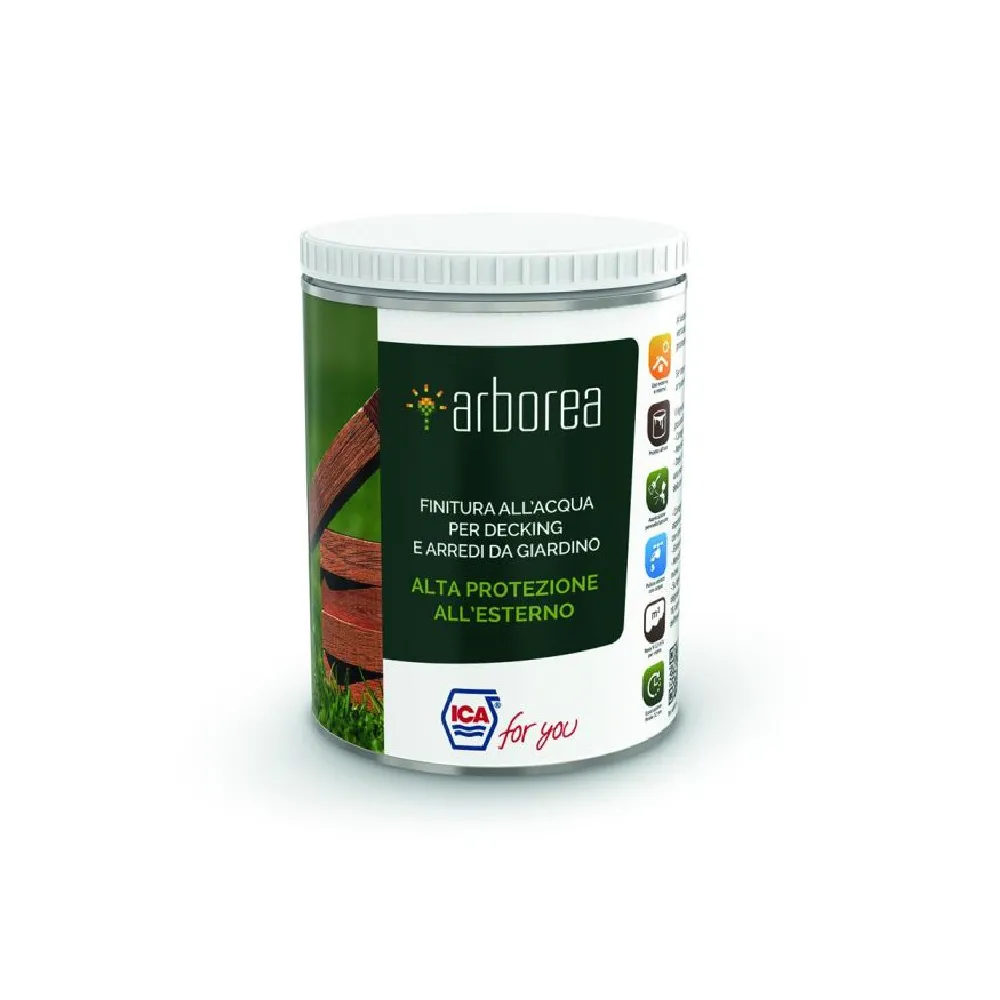 FINITURA ALL'ACQUA PER DECKING E ARREDO DA GIARDINO - NEUTRO OPACO 750ML ICA ARBOREA FINITURA ALL'ACQUA PER DECKING E ARREDO DA GIARDINO - NEUTRO OPACO 750ML ICA ARBOREA