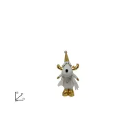 RENNA NATALIZIA C/CAPPOTTO ORO C/P 55x15x25 cm