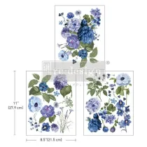 REDESIGN DECOR TRANSFERS BLUE GARDENS 21,5×28 cm REDESIGN DECOR TRANSFERS BLUE GARDENS 21,5×28 cm