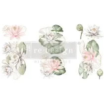 REDESIGN DECOR TRANSFERS WATER LILIES 21,5x28CM