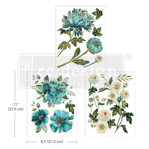 REDESIGN DECOR TRANSFERS "GILDED FLORAL" 21,5X28CM