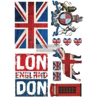 REDESIGN DECOR TRASNFERS "LONDON LOVE" 61X89CM