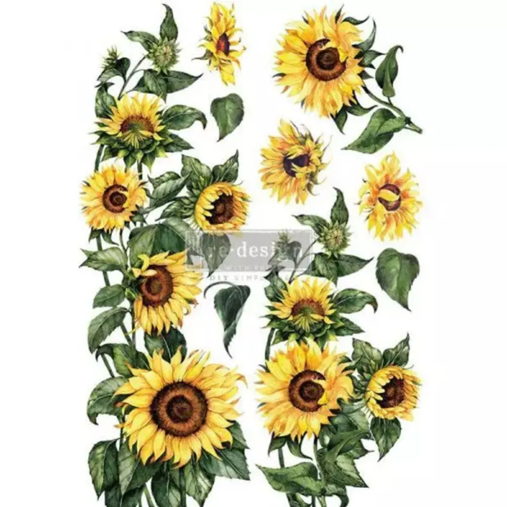 REDESIGN DECOR TRANSFER SUNFLOWER 61x89 CM