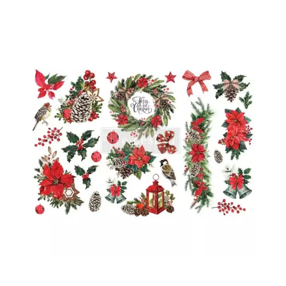 REDESIGN DECOR TRANSFERS "CLASSIC CHRISTMAS" 15X30,5CM ELISIR HOME REDESIGN DECOR TRANSFERS "CLASSIC CHRISTMAS" 15X30,5CM ELISIR HOME