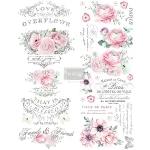 REDESIGN DECOR TRANSFERS "OVERFLOWING LOVE" 59x76CM