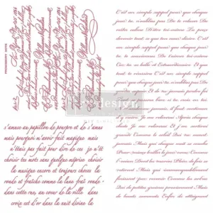 REDESIGN DECOR STAMP "VINTAGE SCRIPT" 30,5x30,5CM DI ELISIR HOME