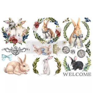 REDESIGN DECOR TRANSFERS "COTTONTAIL" 15X30,5CM