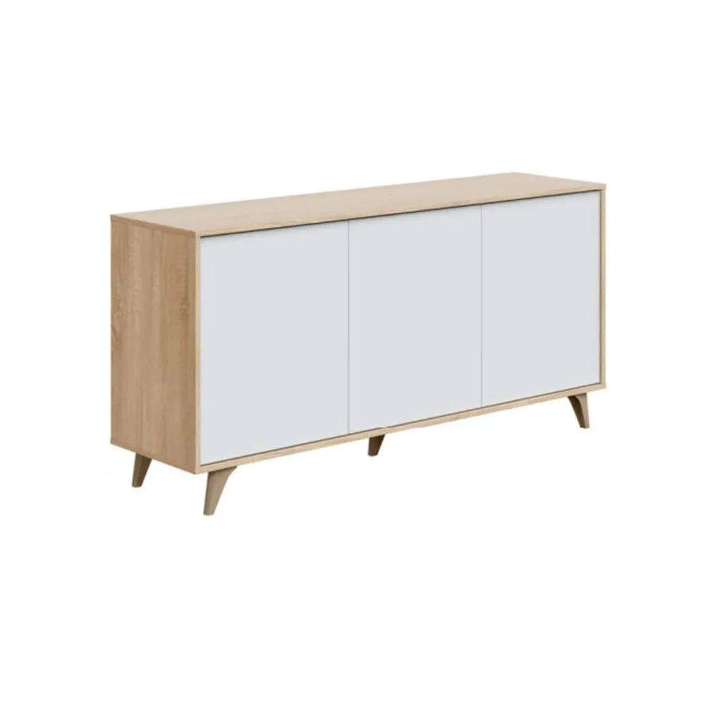 CREDENZA 3 ANTE CM 154X40X75H ROVERE BIANCO
