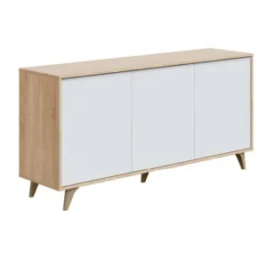 CREDENZA 3 ANTE CM 154X40X75H ROVERE BIANCO
