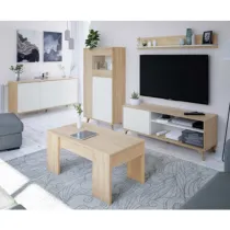 CREDENZA 3 ANTE CM 154X40X75H ROVERE BIANCO