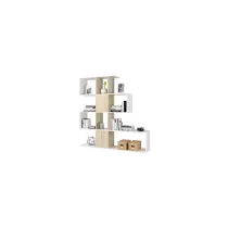 KIT LIBRERIA ZIG ZAG 145X145X26 BIA/CAN