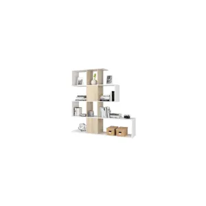 KIT LIBRERIA ZIG ZAG 145X145X26 BIA/CAN
