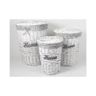 SET PORTA BIANCHERIA IN VIMINI 3PZ