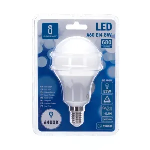 LED A5 A60 BIG ANGLE E14 8W 6400K