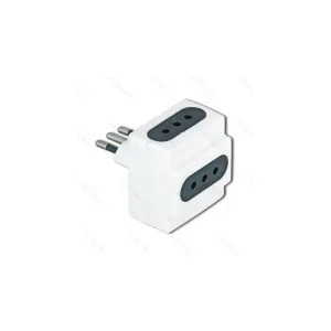 ADATTATORE TRE VIE IT A IT 10A250V RET.