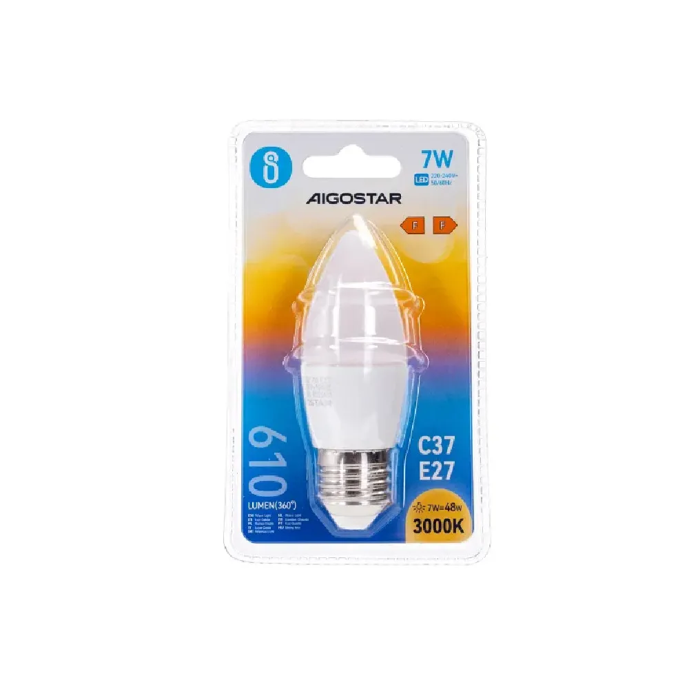 LED C37 E27 7W 3000K