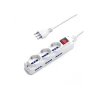 MULTIPRESA CON 9 POSTAZIONI DI LAVORO 250V CAVO 1,5M COLORE BIANCO