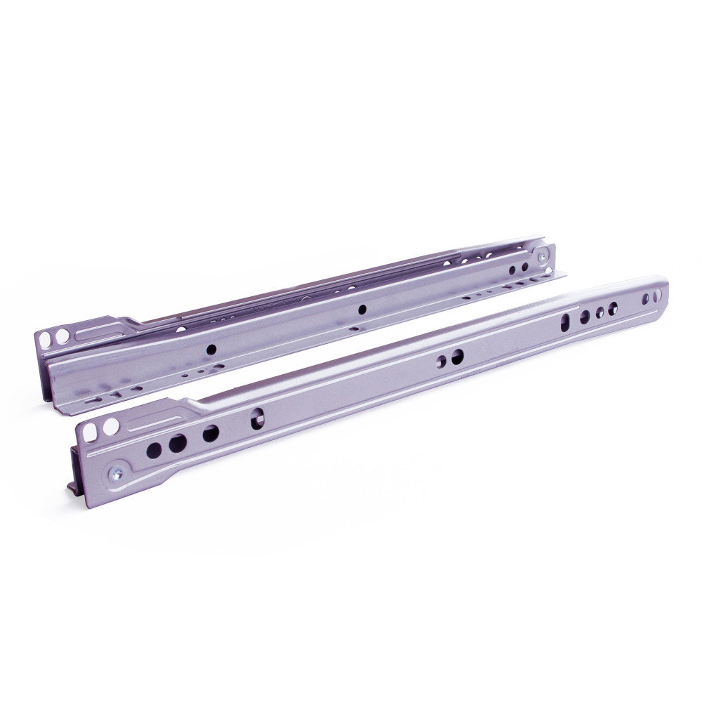 Silver grey roller drawer guides