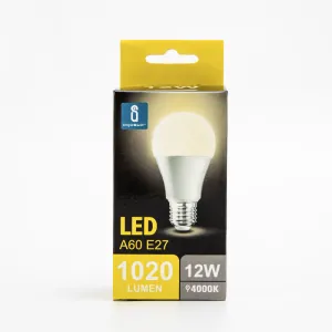 Lampada a led A5 A60 (12W,E27,4000K)