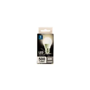 Lampada a led A5 G45 (6W,E27,6400K,LUCE FREDDA)