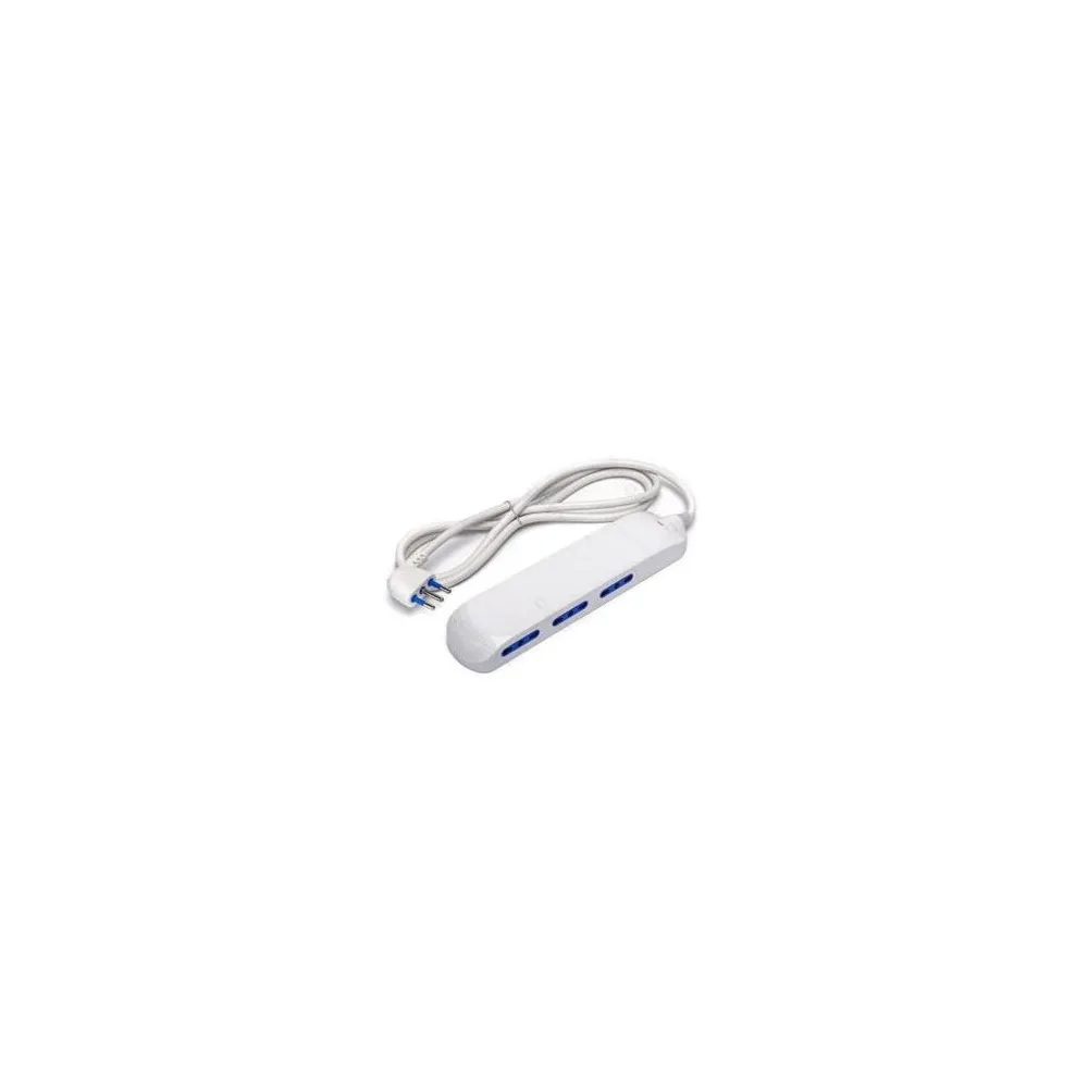 Multipresa a 6 vie senza interruttore 16A 1,5m 3G1.0mm² bianca