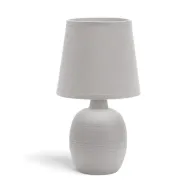 LAMPADA DA TAVOLO IN CERAMICA E14 MAX 40W GRIGIO CHIARO