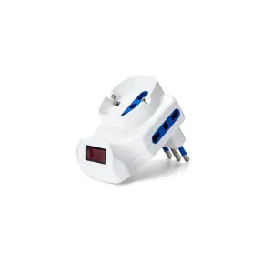 ADATTATORE A 3 VIE CON INTERRUTTORE 10A