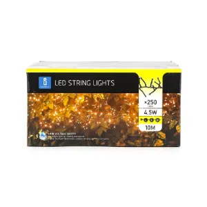 CATENA LUMINOSA LED A BASSA TENSIONE 10M 250 Led Luce Calda