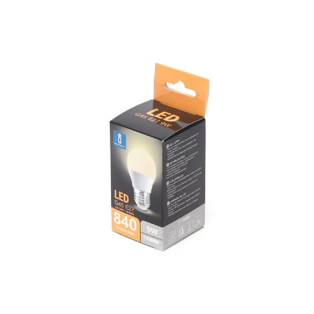 LED G45 E27 9W 3000K