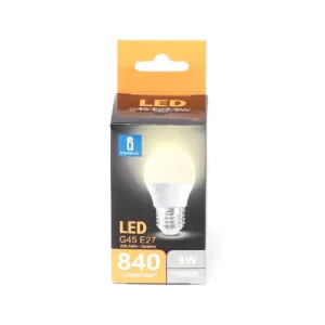 LED G45 E27 9W 3000K