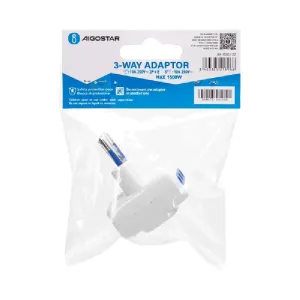 ADATTATORE A 3 VIE 10A BIANCO - Multipresa
