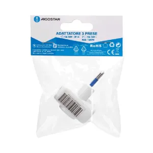 ADATTATORE A 3 VIE 10A BIANCO - Multipresa