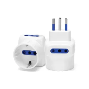 ADATTATORE A 3 VIE 10A BIANCO Multipresa