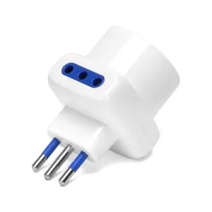 ADATTATORE A 3 VIE 10A BIANCO Multipresa
