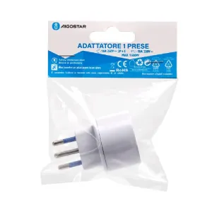 ADATTATORE A 1 VIA 10A BIANCO