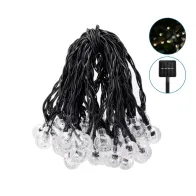 CATENA LUMINOSA LED CON PANNELLO SOLARE LUCE CALDA 2700K IP65 12 METRI