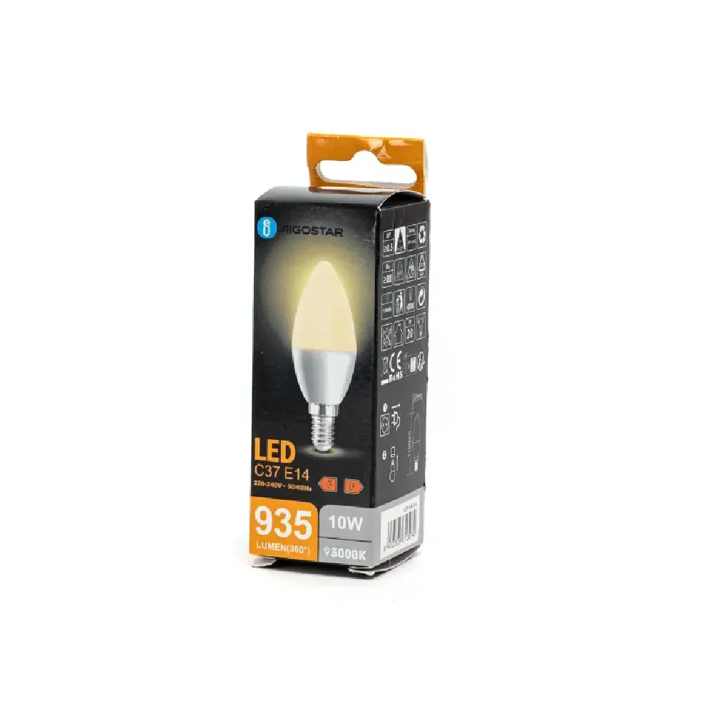 LED C37 E14 10W 3000K