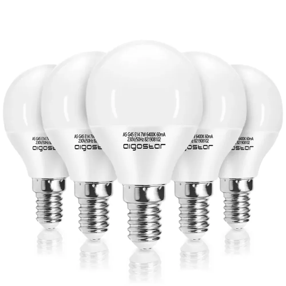 LAMPADINA LED E14 G45 A SFERA 7W BIANCO FREDDO 6400K LAMPADINA LED E14 G45 A SFERA 7W BIANCO FREDDO 6400K