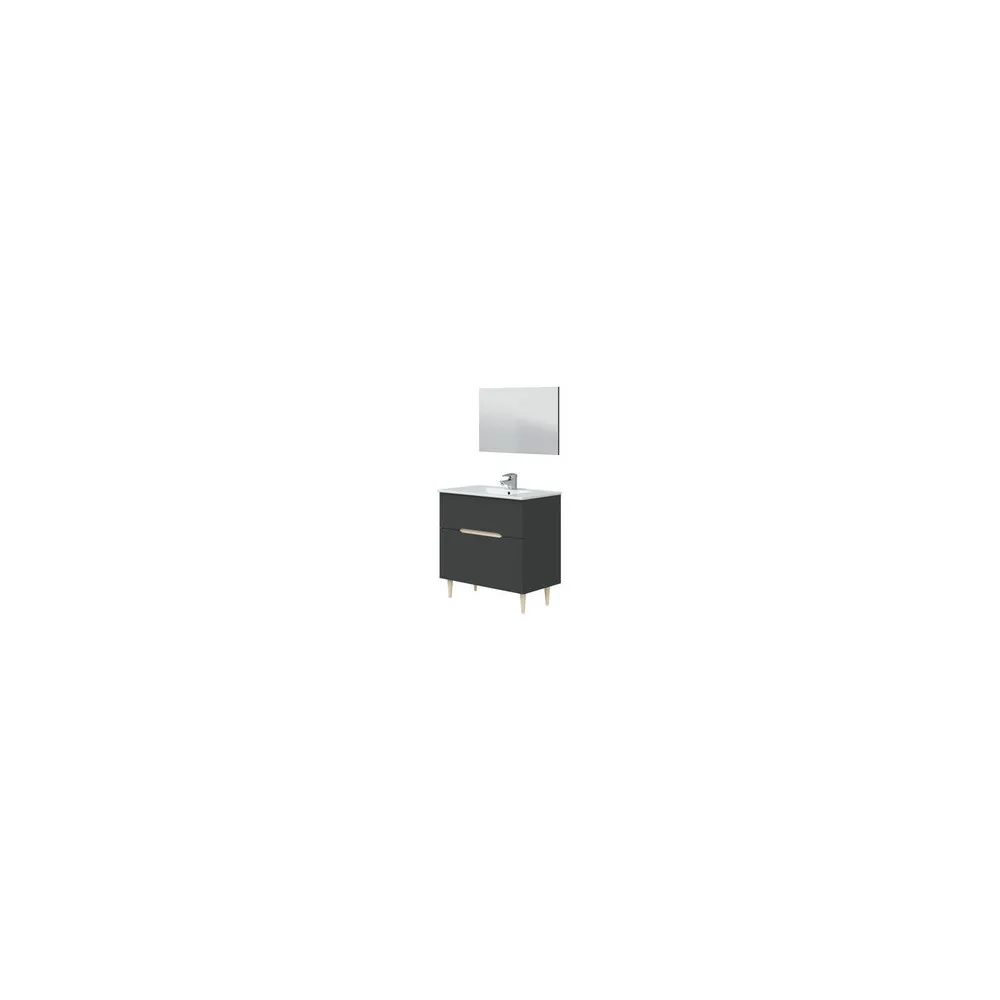 KIT MOBILE BAGNO DENVER CM 80X45X80H ANTRACITE/ROVERE