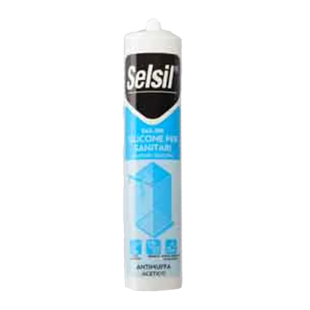 SILICONE ACETICO SANITARI SELSIL 280ML Bianco