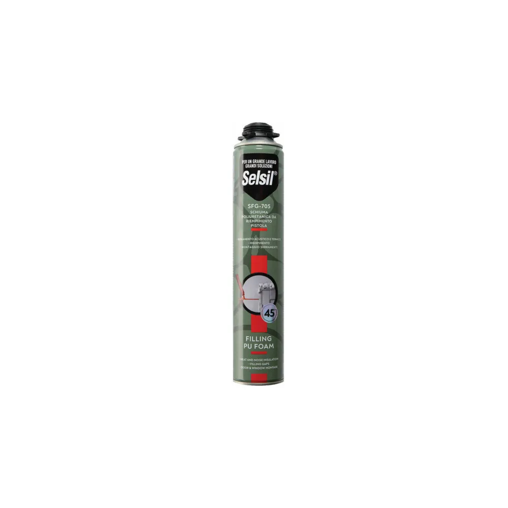 SCHIUMA POLIURETANICA DA RIEMPIMENTO PISTOLA 750ML SCHIUMA POLIURETANICA DA RIEMPIMENTO PISTOLA 750ML