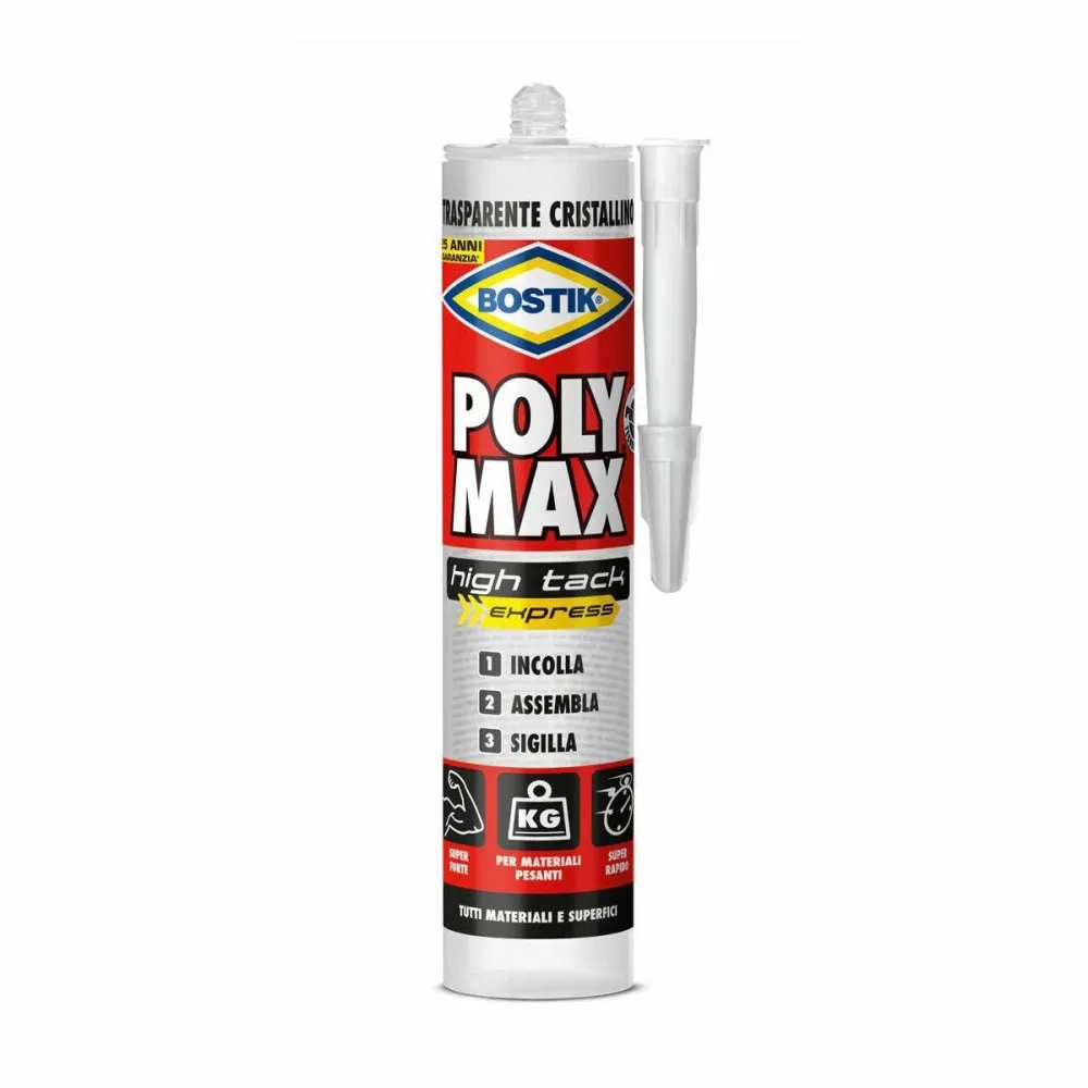 BOSTIK POLYMAX HIGH TACK CARTUCCIA CRISTAL GR300 BOSTIK POLYMAX HIGH TACK CARTUCCIA CRISTAL GR300