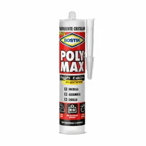 BOSTIK POLYMAX HIGH TACK CARTUCCIA CRISTAL GR300