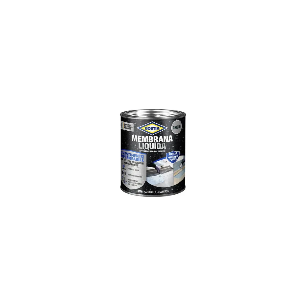 BOSTIK MEMBRANA LIQUIDA RIVESTIMENTO POLIMERICO 1 KG BIANCO BOSTIK MEMBRANA LIQUIDA RIVESTIMENTO POLIMERICO 1 KG BIANCO